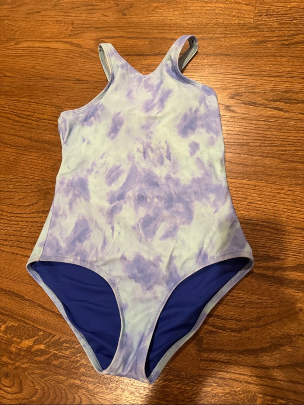 Athleta Girl Blue and Periwinkle One-Piece Swimsuit